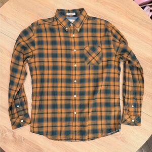 Matix Orange and Black Plaid Shirt